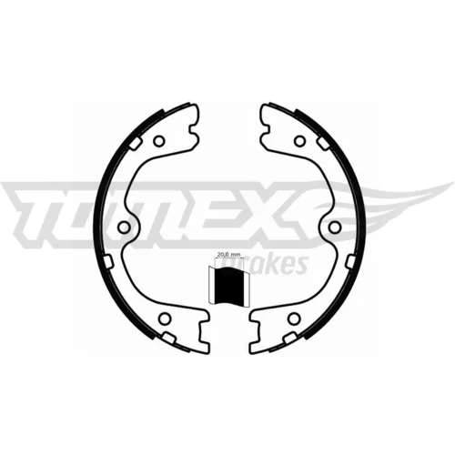 Sada brzdových čeľustí TOMEX Brakes TX 22-56