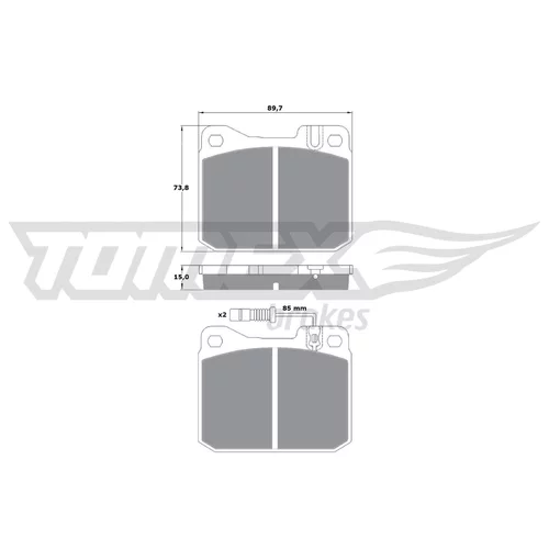 Sada brzdových platničiek kotúčovej brzdy TOMEX Brakes TX 10-221