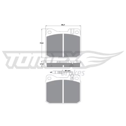 Sada brzdových platničiek kotúčovej brzdy TOMEX Brakes TX 10-223