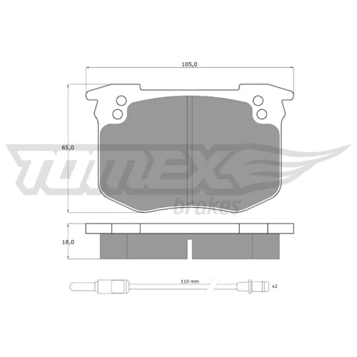 Sada brzdových platničiek kotúčovej brzdy TOMEX Brakes TX 10-411