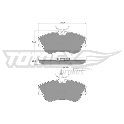 Sada brzdových platničiek kotúčovej brzdy TOMEX Brakes TX 13-47
