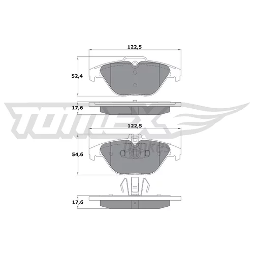 Sada brzdových platničiek kotúčovej brzdy TOMEX Brakes TX 17-39