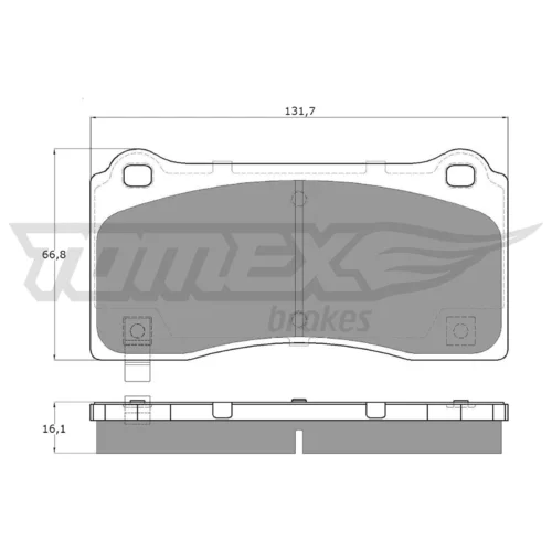 Sada brzdových platničiek kotúčovej brzdy TOMEX Brakes TX 60-59