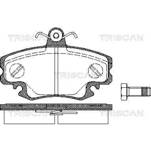 Sada brzdových platničiek kotúčovej brzdy TRISCAN 8110 25010