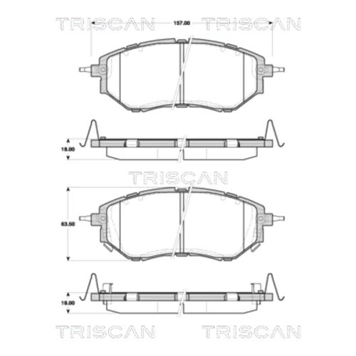 Sada brzdových platničiek kotúčovej brzdy TRISCAN 8110 68182