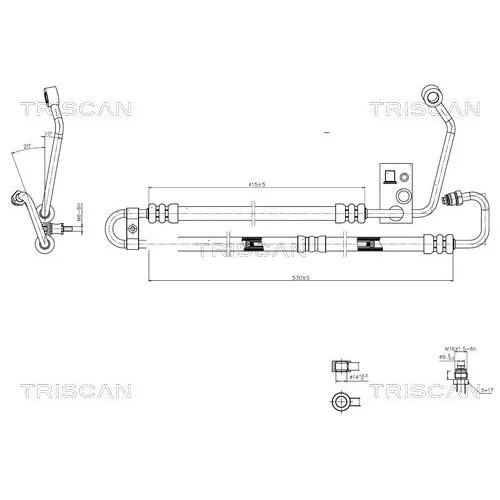Hydraulická hadica pre riadenie TRISCAN 8516 11004