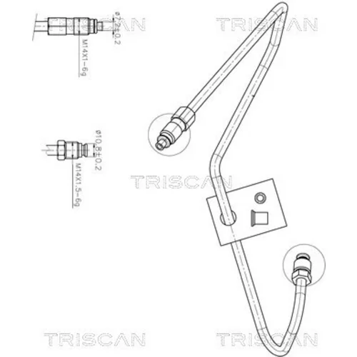 Hydraulická hadica pre riadenie TRISCAN 8516 14001