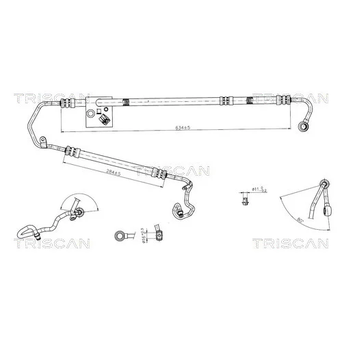 Hydraulická hadica pre riadenie TRISCAN 8516 23011