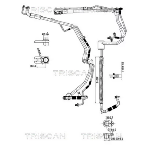 Vysoko/nízkotlakové vedenie klimatizácie TRISCAN 9010 28080