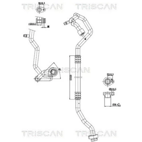 Vysoko/nízkotlakové vedenie klimatizácie TRISCAN 9010 29053