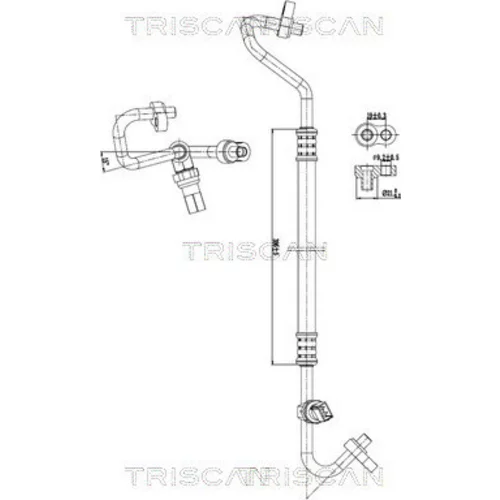 Vysoko/nízkotlakové vedenie klimatizácie TRISCAN 9010 81001