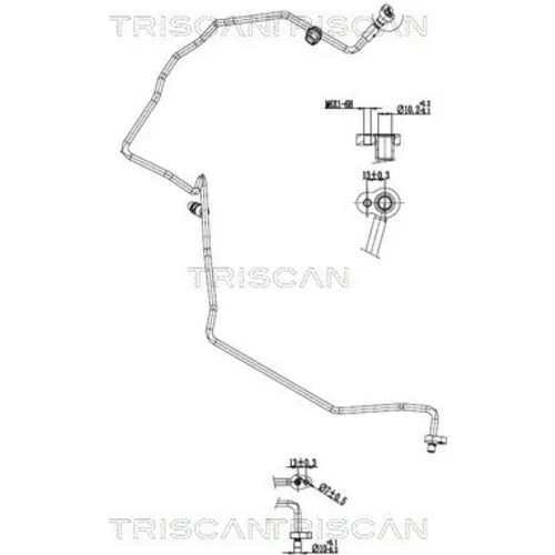 Vysoko/nízkotlakové vedenie klimatizácie TRISCAN 9010 25022