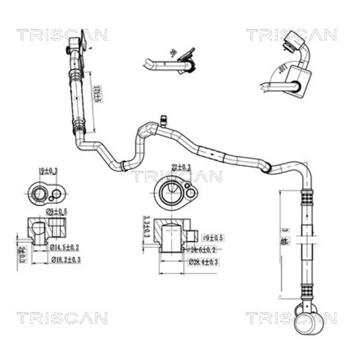 Vysoko/nízkotlakové vedenie klimatizácie TRISCAN 9010 29001