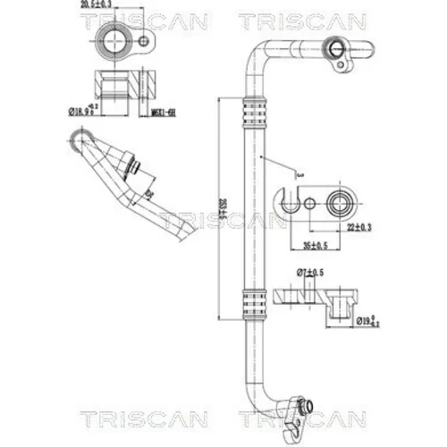 Vysoko/nízkotlakové vedenie klimatizácie TRISCAN 9010 81002
