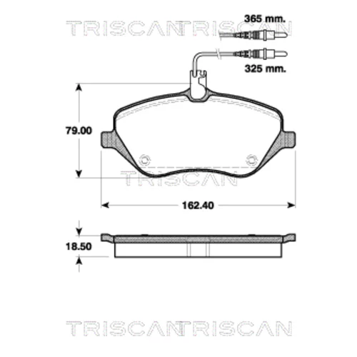Sada brzdových platničiek kotúčovej brzdy TRISCAN 8110 28037