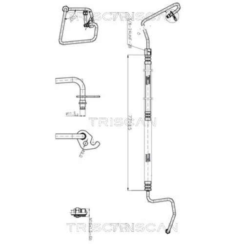 Hydraulická hadica pre riadenie TRISCAN 8516 16030