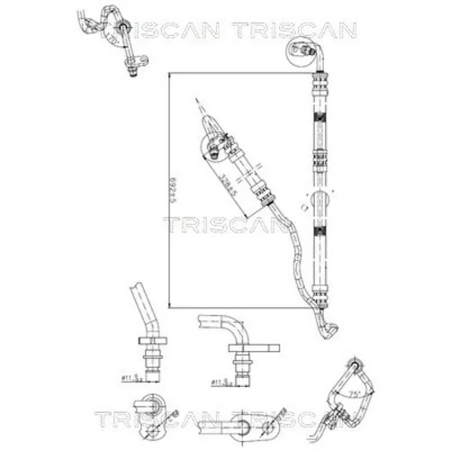 Hydraulická hadica pre riadenie TRISCAN 8516 23001