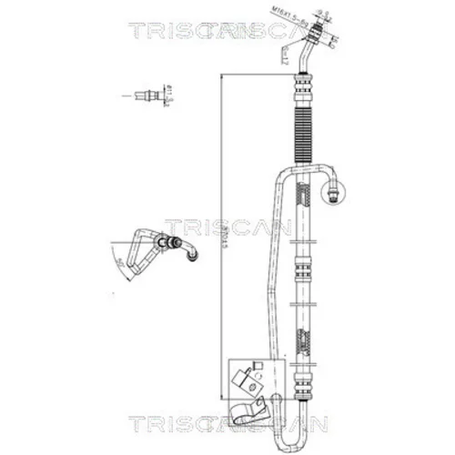 Hydraulická hadica pre riadenie TRISCAN 8516 23006