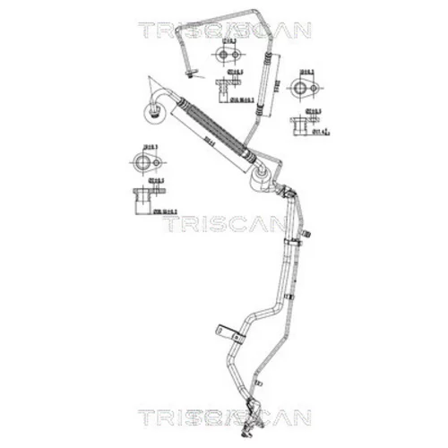 Vysoko/nízkotlakové vedenie klimatizácie TRISCAN 9010 28090