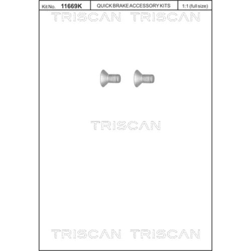sada skrutiek, brzdový kotúč TRISCAN 8105 116010