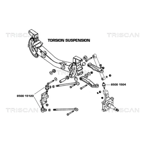 Zvislý/nosný čap TRISCAN 8500 1504