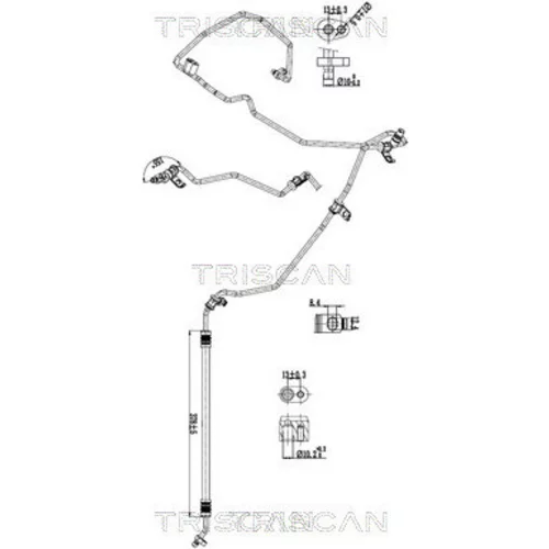 Vysoko/nízkotlakové vedenie klimatizácie TRISCAN 9010 10023