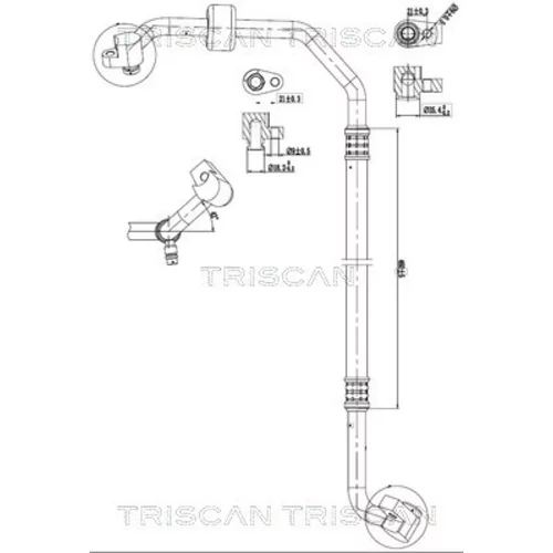 Vysoko/nízkotlakové vedenie klimatizácie TRISCAN 9010 16015