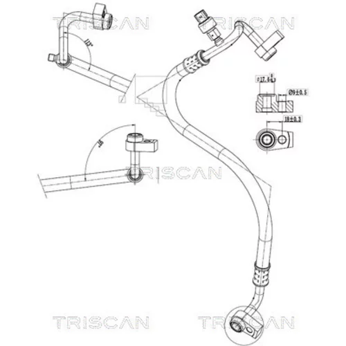 Vysoko/nízkotlakové vedenie klimatizácie TRISCAN 9010 16034