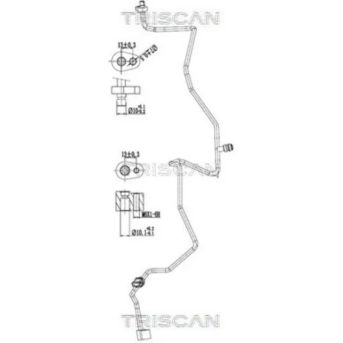 Vysoko/nízkotlakové vedenie klimatizácie TRISCAN 9010 25013