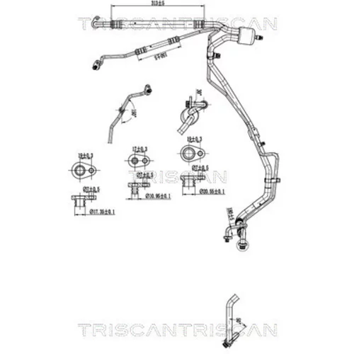 Vysoko/nízkotlakové vedenie klimatizácie TRISCAN 9010 28058
