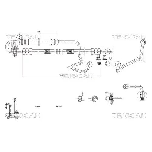 Hydraulická hadica pre riadenie TRISCAN 8516 11013