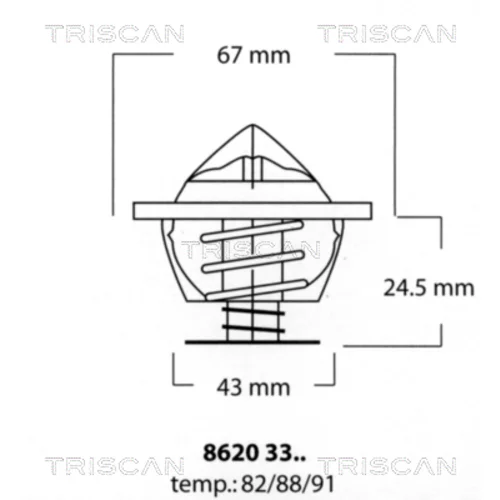 Termostat chladenia TRISCAN 8620 3382