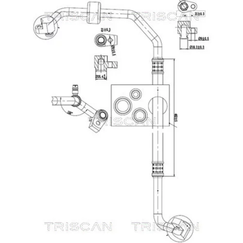 Vysoko/nízkotlakové vedenie klimatizácie TRISCAN 9010 16004