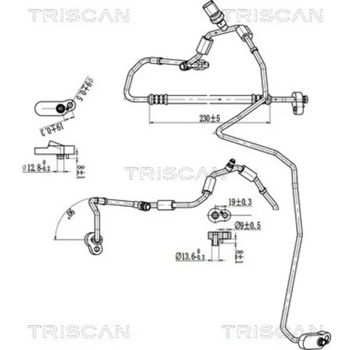 Vysoko/nízkotlakové vedenie klimatizácie TRISCAN 9010 29067