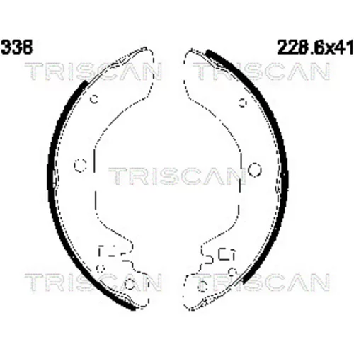 Sada brzdových čeľustí TRISCAN 8100 14338