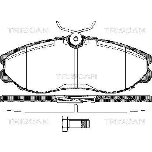 Sada brzdových platničiek kotúčovej brzdy TRISCAN 8110 14174