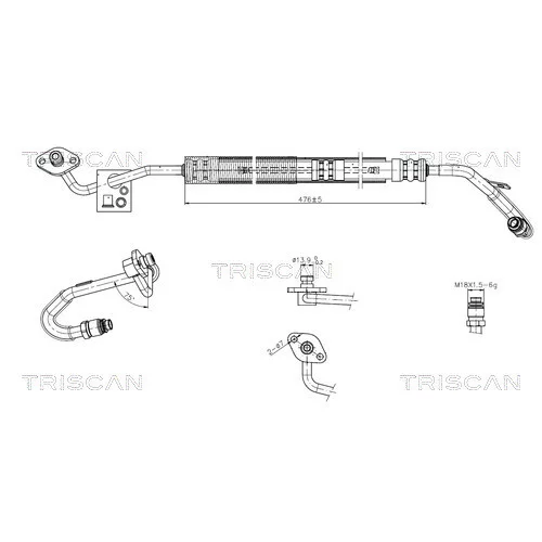 Hydraulická hadica pre riadenie TRISCAN 8516 29061
