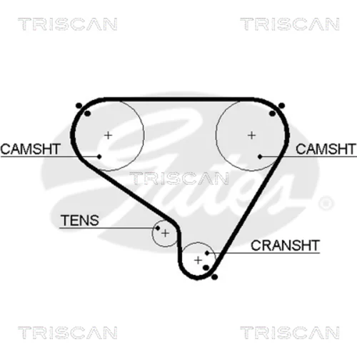 Ozubený remeň TRISCAN 8645 5448xs