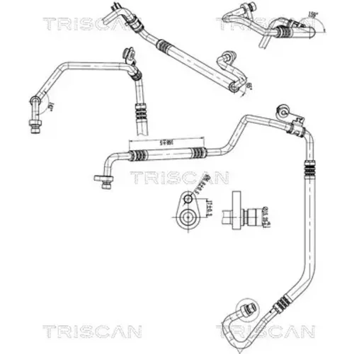 Vysoko/nízkotlakové vedenie klimatizácie TRISCAN 9010 25057
