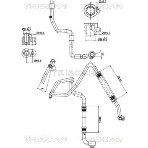 Vysoko/nízkotlakové vedenie klimatizácie TRISCAN 9010 29138