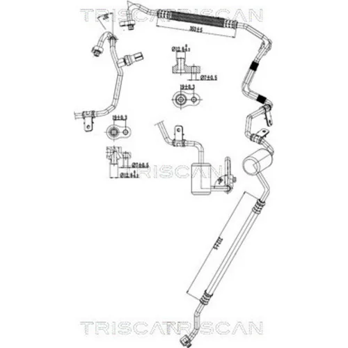 Vysoko/nízkotlakové vedenie klimatizácie TRISCAN 9010 81003