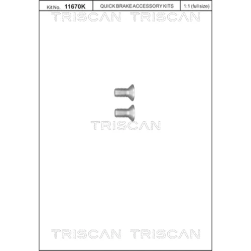 sada skrutiek, brzdový kotúč TRISCAN 8105 116011