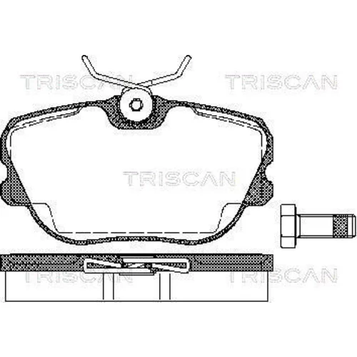Sada brzdových platničiek kotúčovej brzdy TRISCAN 8110 65973