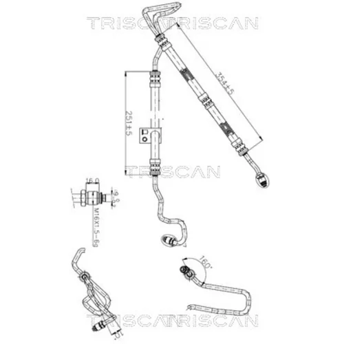 Hydraulická hadica pre riadenie TRISCAN 8516 23002