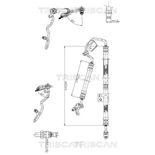 Hydraulická hadica pre riadenie TRISCAN 8516 23009