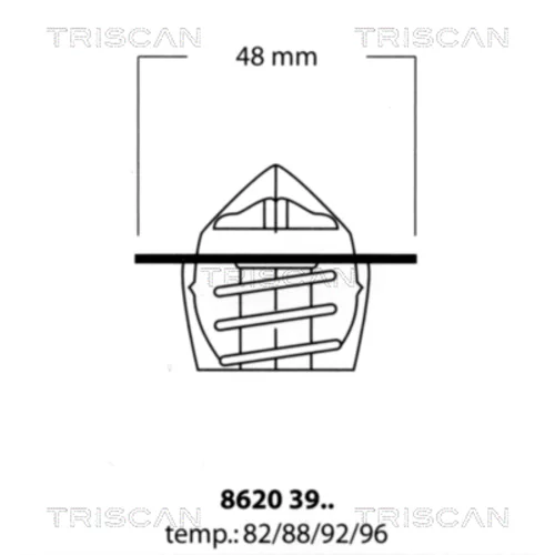 Termostat chladenia TRISCAN 8620 3996
