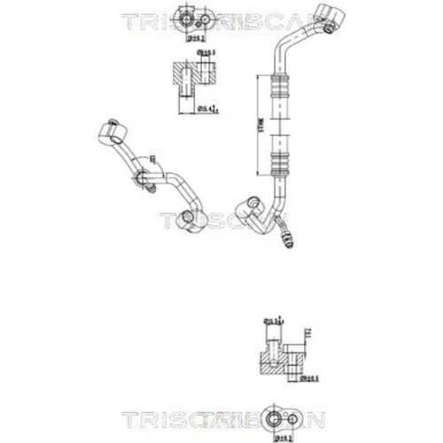 Vysoko/nízkotlakové vedenie klimatizácie TRISCAN 9010 25015