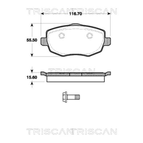 Sada brzdových platničiek kotúčovej brzdy TRISCAN 8110 15044