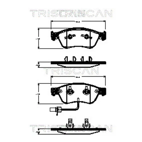 Sada brzdových platničiek kotúčovej brzdy TRISCAN 8110 29068