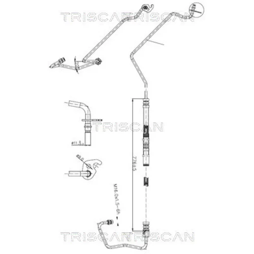 Hydraulická hadica pre riadenie TRISCAN 8516 16018